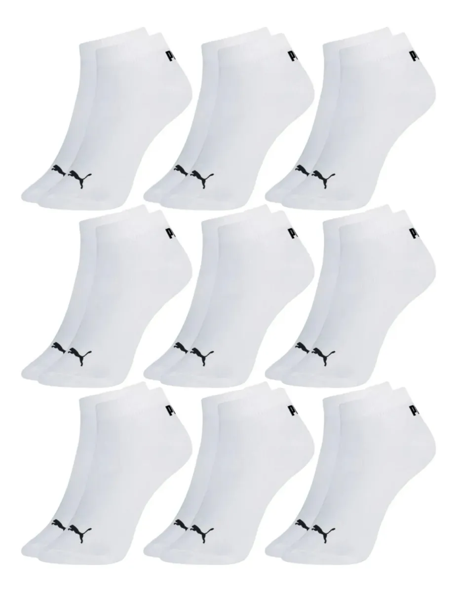 Kit 9 Pares Meias Puma Sapatilha Cano Baixo Original Algodão